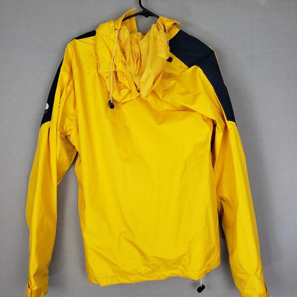 Vintage 90s North Face Extreme Goretex‎ Shell Jacket Bright Yellow Hooded Size L